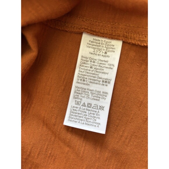 J Crew Men’s Short Sleeve Button Down Shirt Sz Lg Orange - Picture 5 of 6